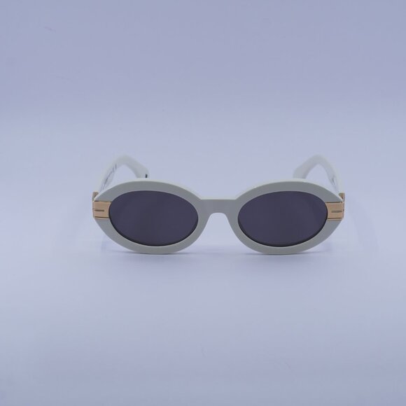 Palm Angels PERI094 HARMONY 0107 Sunglasses White Oval Frame, Grey Lenses main image 10
